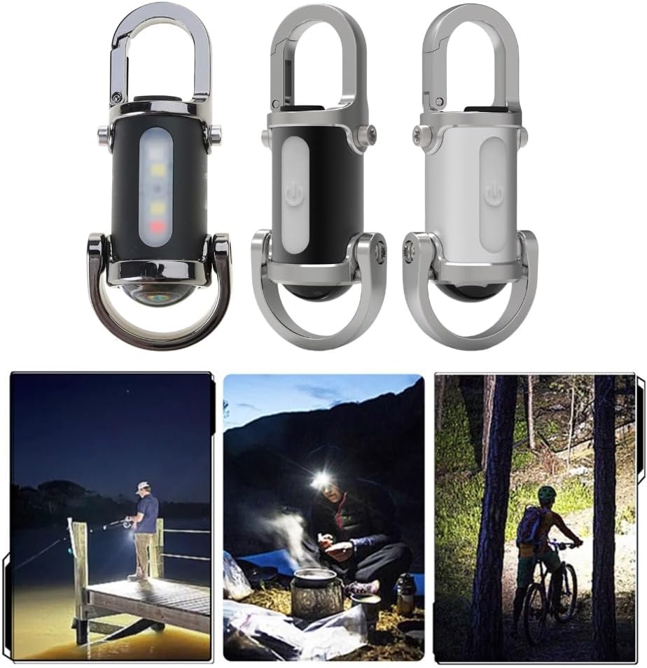 Draagbare LED-werklamp sleutelhanger met USB-oplaadbare zaklamp
