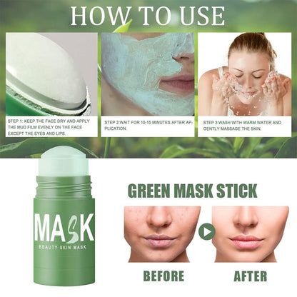 GlowTea™ – Groene Thee Masker voor Diepe Reiniging & Hydratatie | 1+1 GRATIS