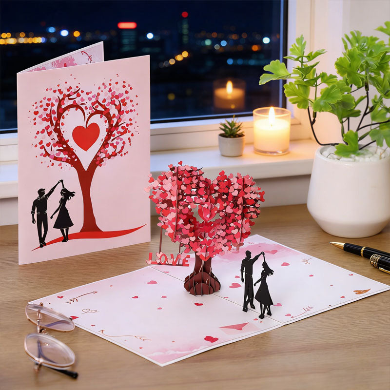 3D Hart Boom Kaart — Betover Direct met Liefde