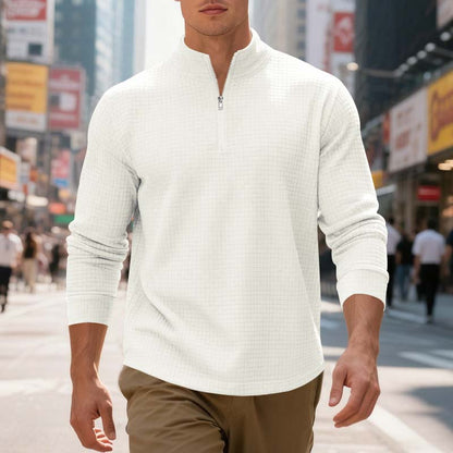 Michael — Midtown Pullover Sweatshirt met Gestructureerd Jacquard