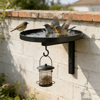 Aan de muur gemonteerde vogelpoel – Nodig de vreugde van de natuur uit