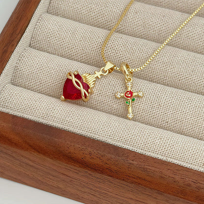 Amara – Dubbele Hanger Ketting met Goudkleurige Afwerking en Verstelbare Ketting