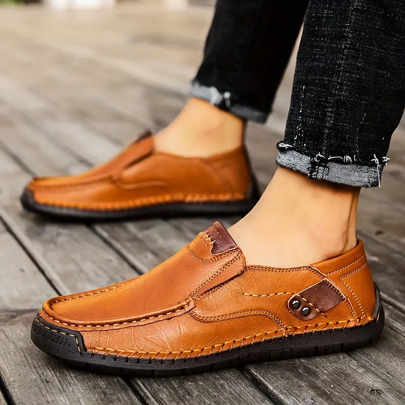 Nolan – Herenleren schoenen met flexibel comfort