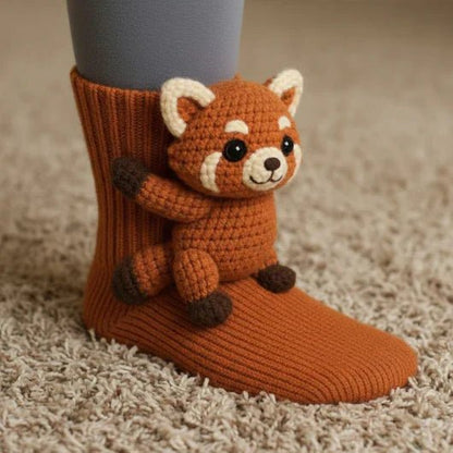FluffyFeet – Ultra-lichte katoenmengsokken voor in huis met antislipzolen