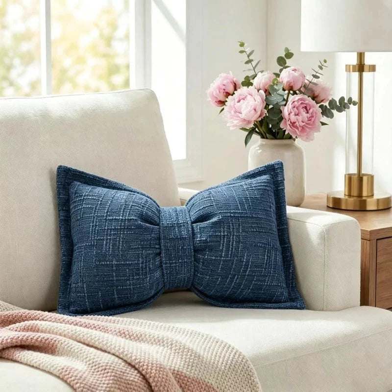 LuxeFleur Strik Chenille Kussen – Gezellig Comfort, Moeiteloze Stijl