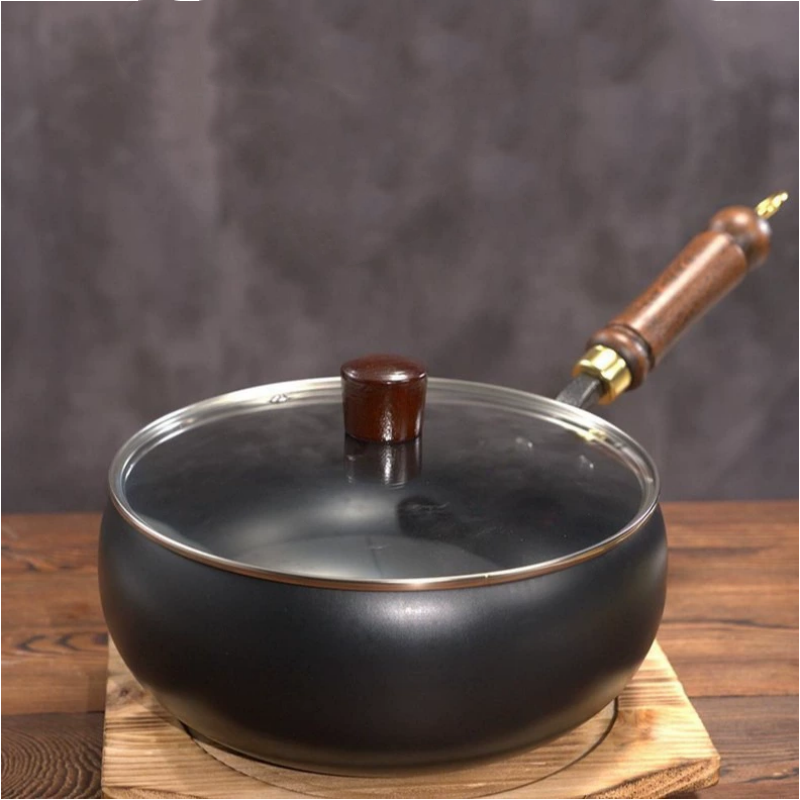 Premium Gesmede Stalen Wok – Ontketen de Meesterschap van Smaak