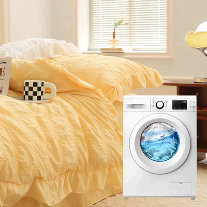 LaceBreeze™ 200 x 230 cm - 4-delige zomerbeddengoedset van ijskoud seersucker