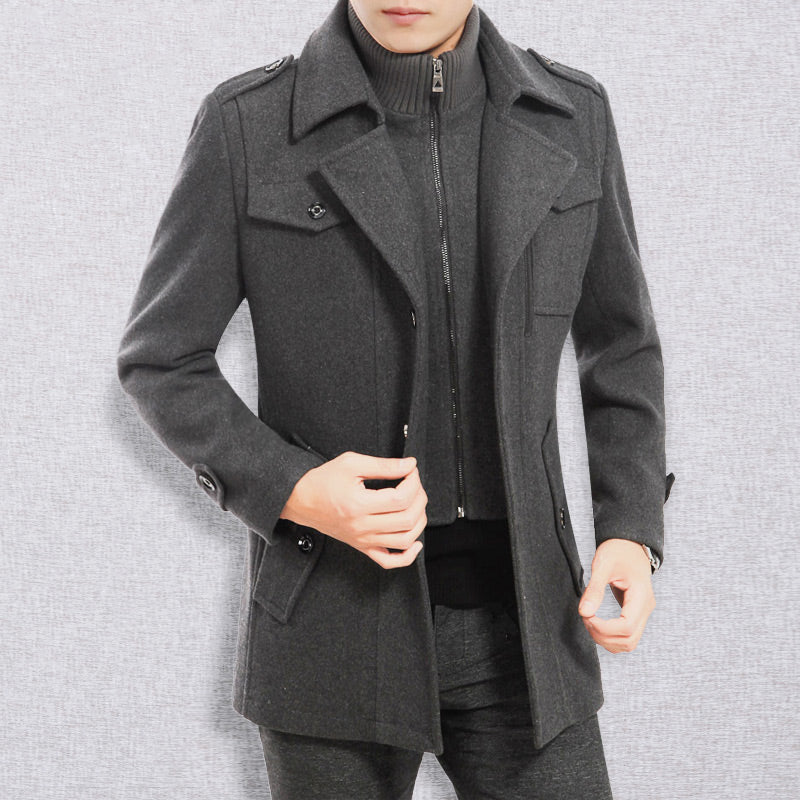 Home — Wol Tweed Jas voor Winterwarmte