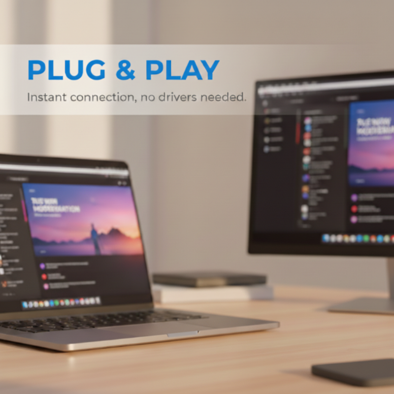 Type-C Draadloze Display Dongle — Direct, Duidelijke, Volledige Controle