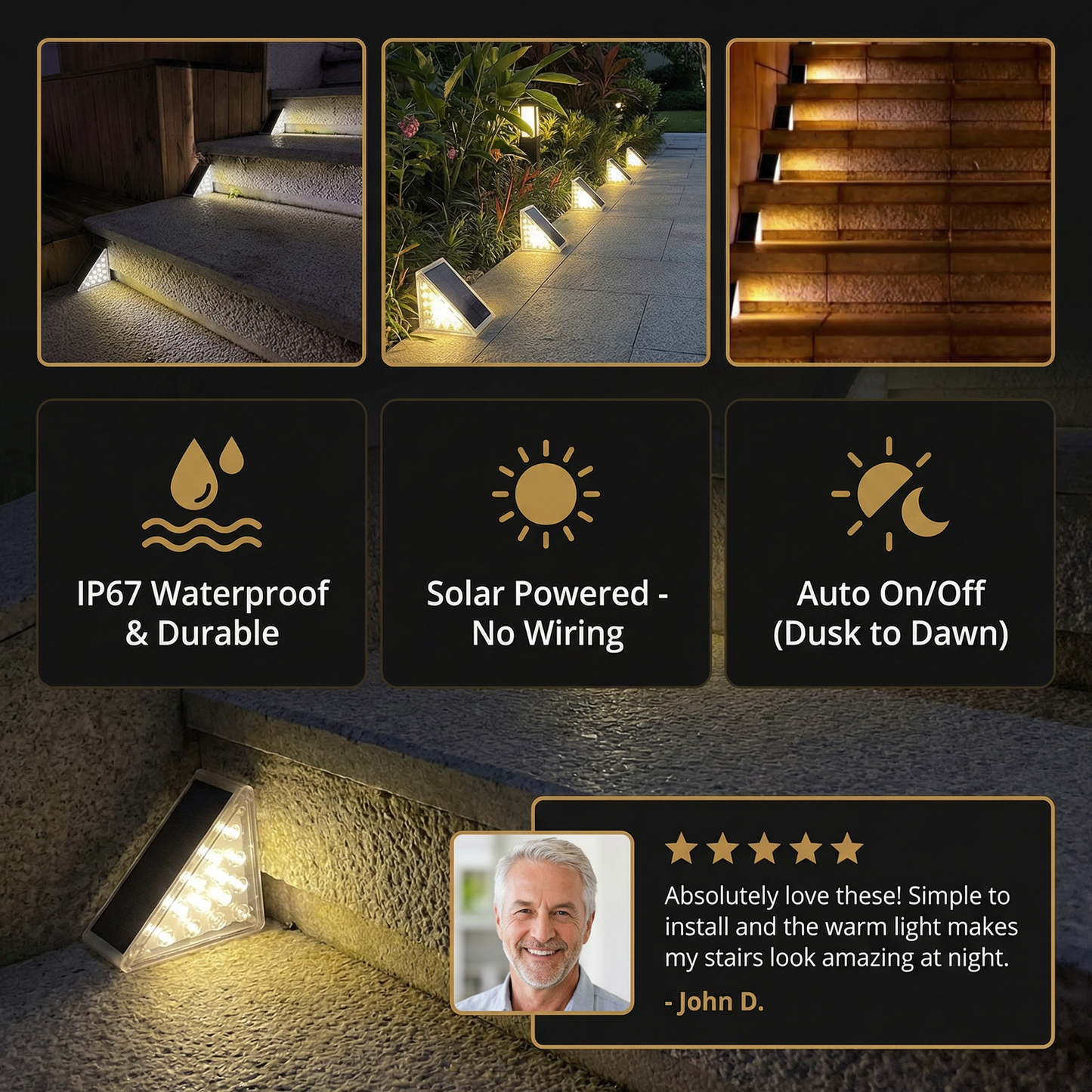 GlowPath Zonneverlichting — Veilige, Stijlvolle Stappen
