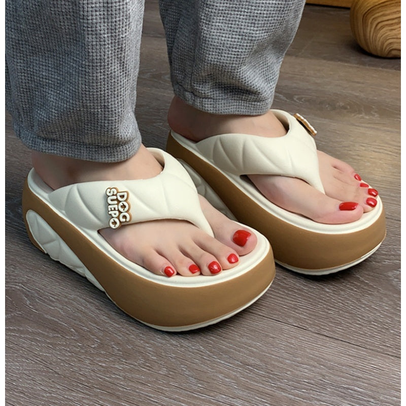 Mila – Gedurfde Gekleurde Plateau Teenslippers met Comfortabele Voering