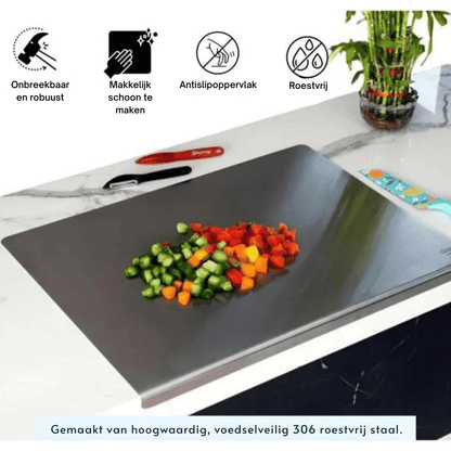 SteelRite — Snijplank van roestvrij staal | 50% KORTING