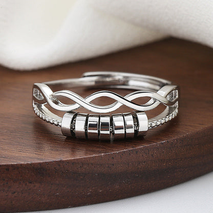 Verdrijf je angst Infinity Fidget Ring