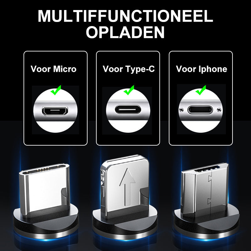 LED Magnetische 3 in 1 USB-oplaadkabel