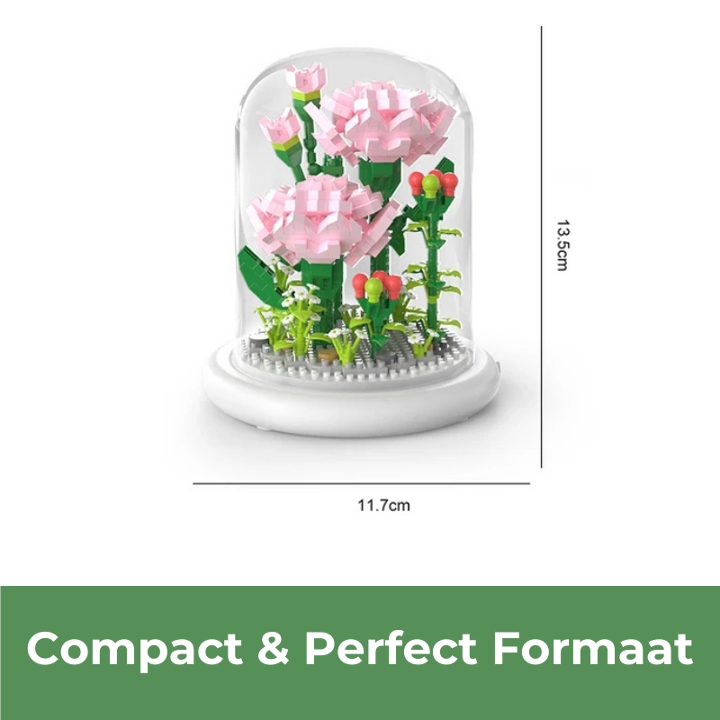 Glazen Bloem Puzzelset - Creëer Onderhoudsvrije Tuindecoratie