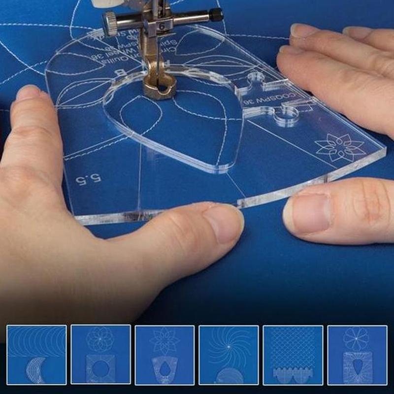 QuilteMaker - Liniaal en stanssjablonen voor naaimachines | 50% KORTING