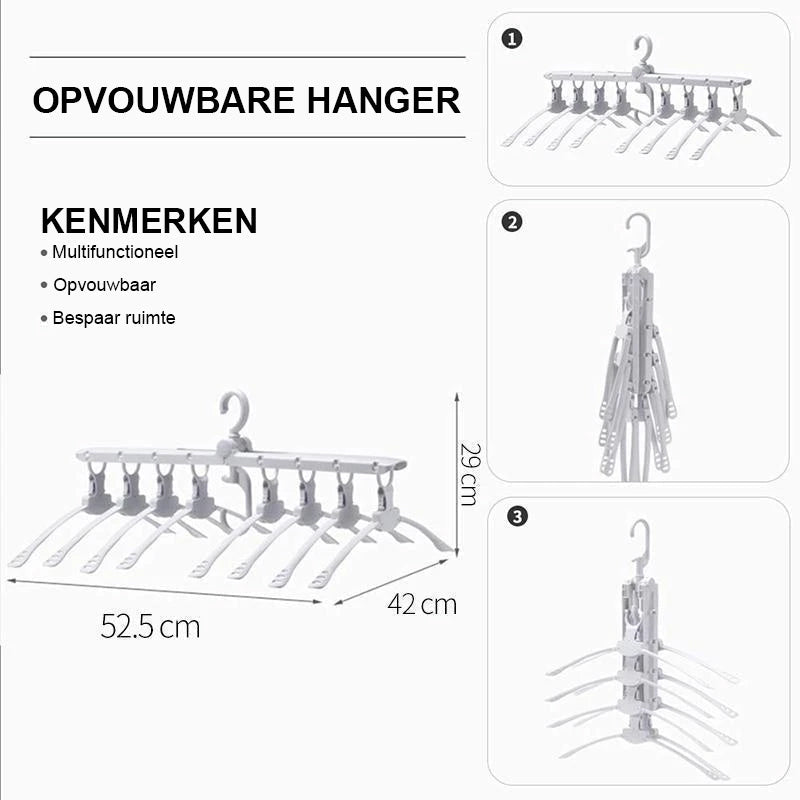 Multifunctionele Opvouwbare Hanger voor Ruimtebesparing