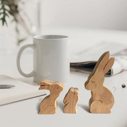 Moederdag dier houten ornament