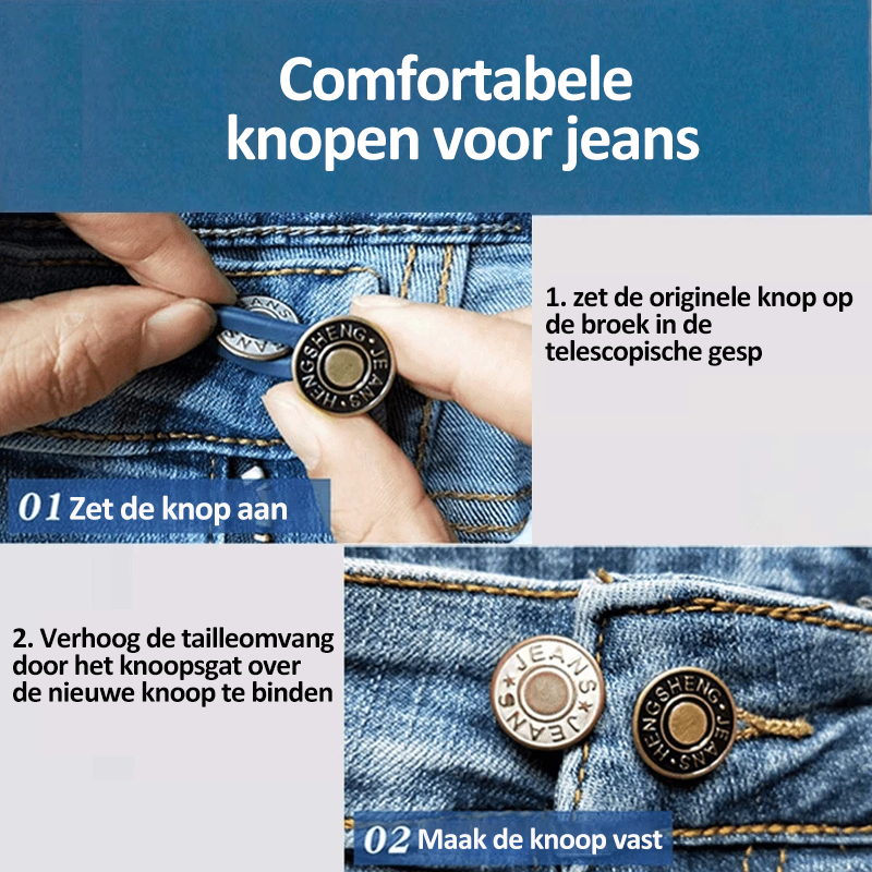 Jeans intrekbare knoop