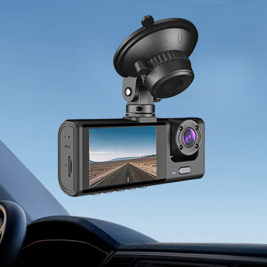 Nachtzicht drievoudige lens 1080p rijrecorder