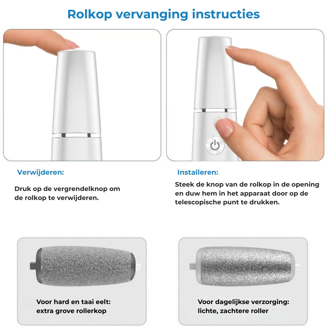 Elektrische eeltverwijderaar 🎁 Inclusief vervangende kop🎁