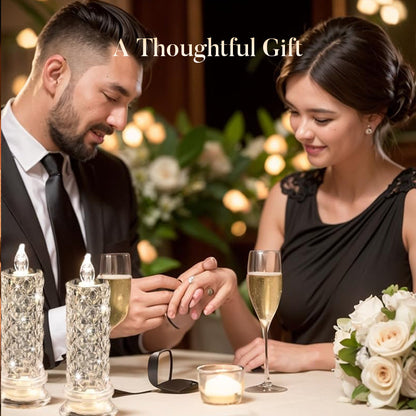 LumiGlow – LED Kristalkaars Lamp | 1+2 GRATIS