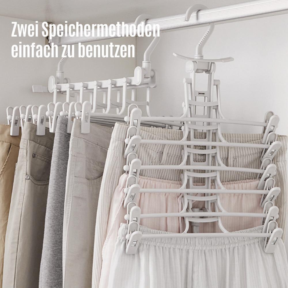 Opvouwbare kleerhanger en broekenrek