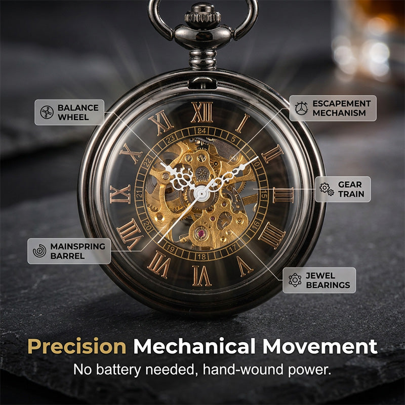 Mechanisch Zakhorloge met Spinnenwebpatroon — Bezit Tijdloze Gedurfdheid