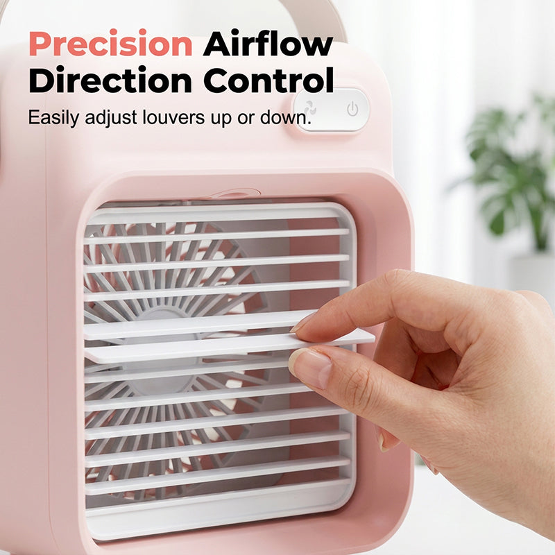 AeroMist Draagbare Ventilator — Directe Koeling, Hydratatie, Vrijheid