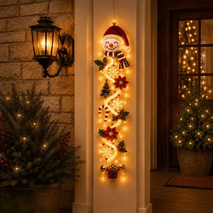 LuminaFest kerstdeurbekleding — warme gloed, instant magie