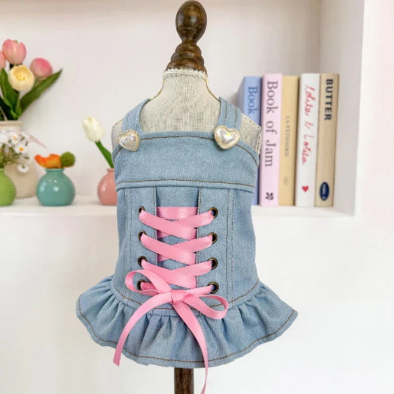 Zachte Denim Hondenjas — Stijl Comfort Vertrouwen