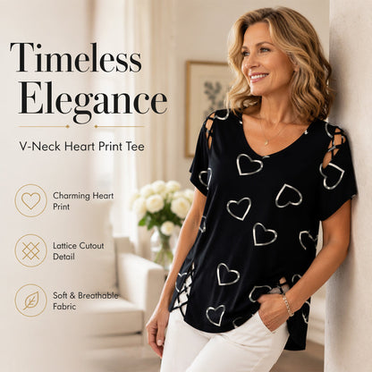 Mia – Dames ademend T-shirt met veterdetails aan de zijkanten