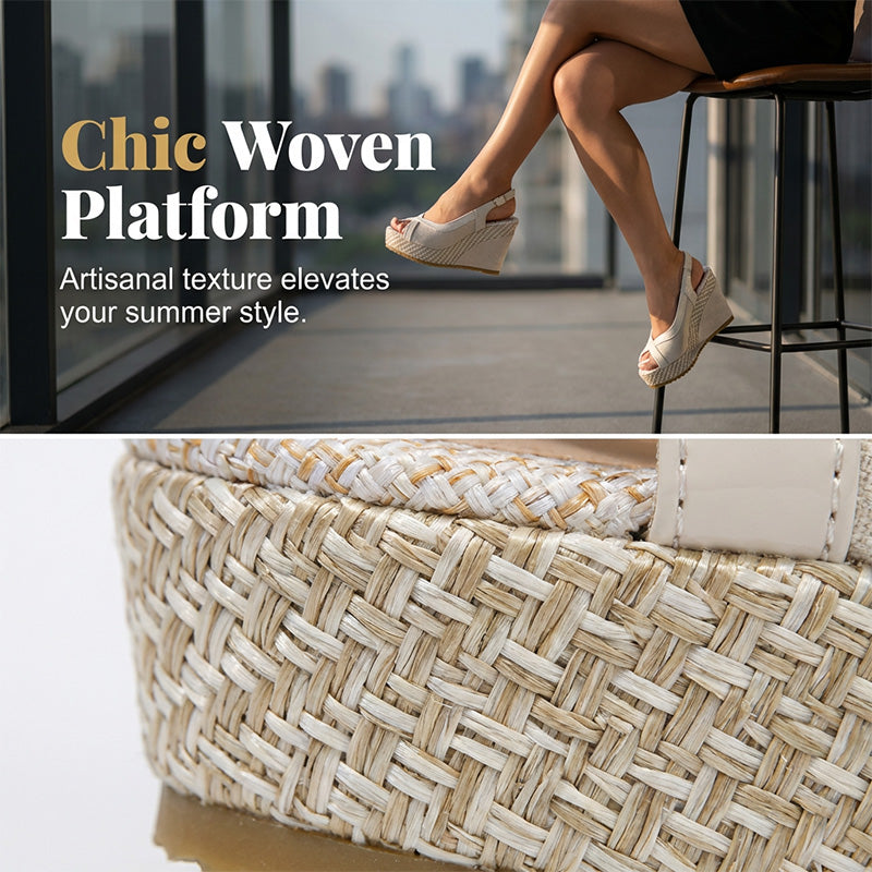 Maya – Dames ademende peeptoe sleehakken met ondersteuning