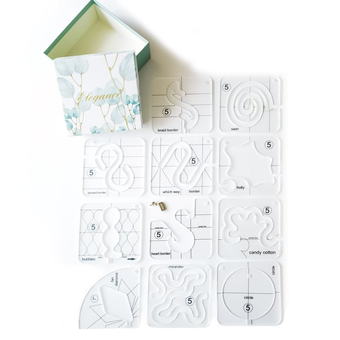 StitchCraft — Quilt Sjabloonset 12 stuks | 50% KORTING