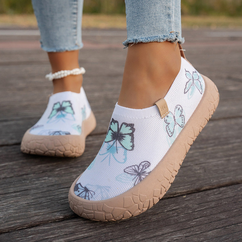 Lena — Lichtgewicht damessneakers met instap en flyknit bovenwerk