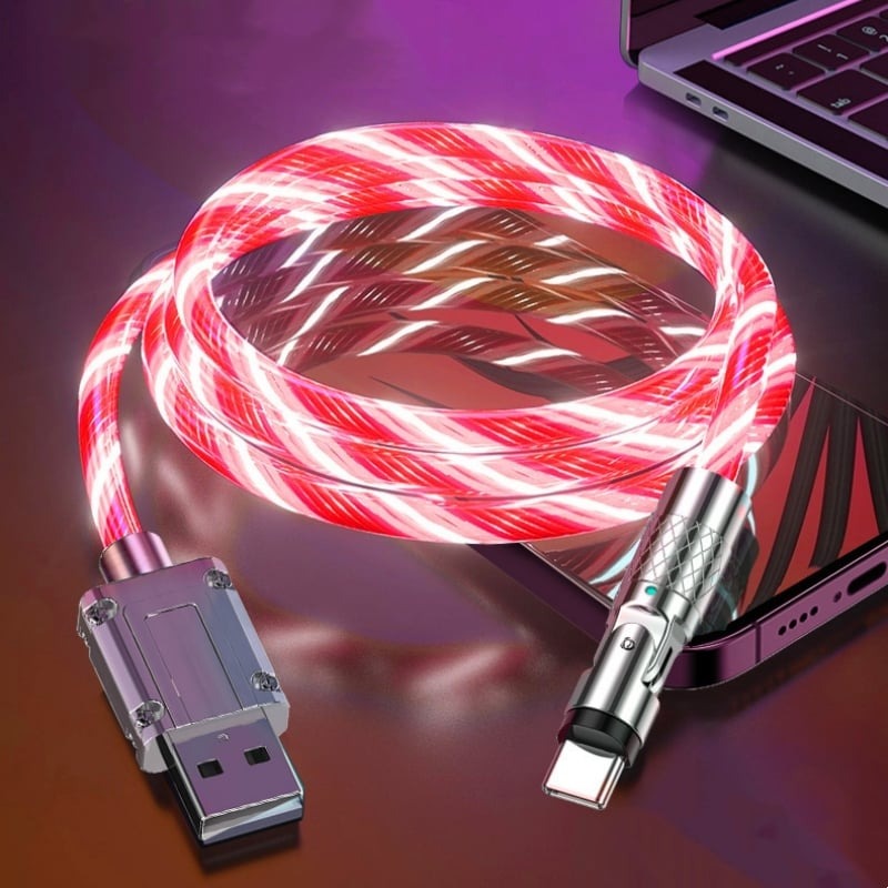 GlowCharge™ – Draaibare Kabel met Magnetische Oplaadconnector | 1+2 GRATIS