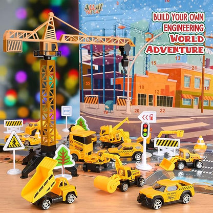 Adventskalender Bouwvoertuigen — Dagelijkse Fantasie Ontdekking