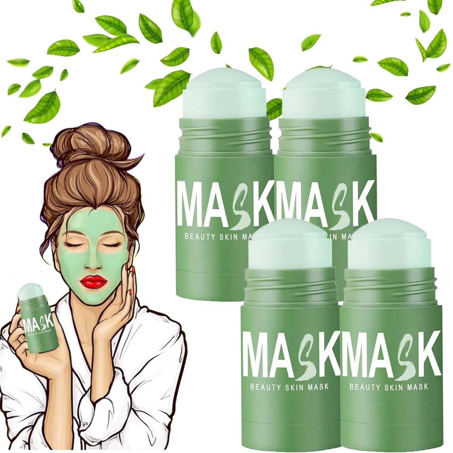GlowTea™ – Groene Thee Masker voor Diepe Reiniging & Hydratatie | 1+1 GRATIS