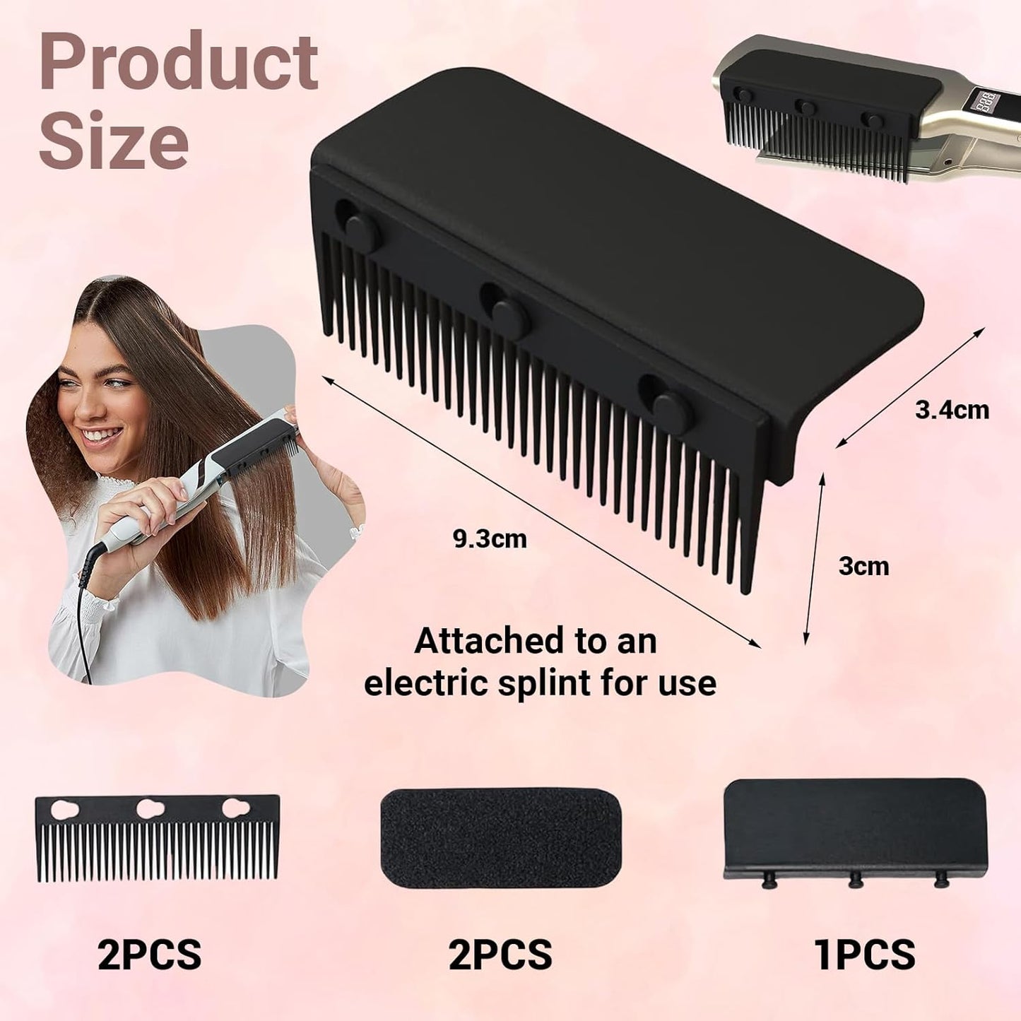 Stijltang kam bevestiging clip set