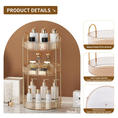 360 graden draaibare make-up organizer, transparante opbergruimte met hoge capaciteit