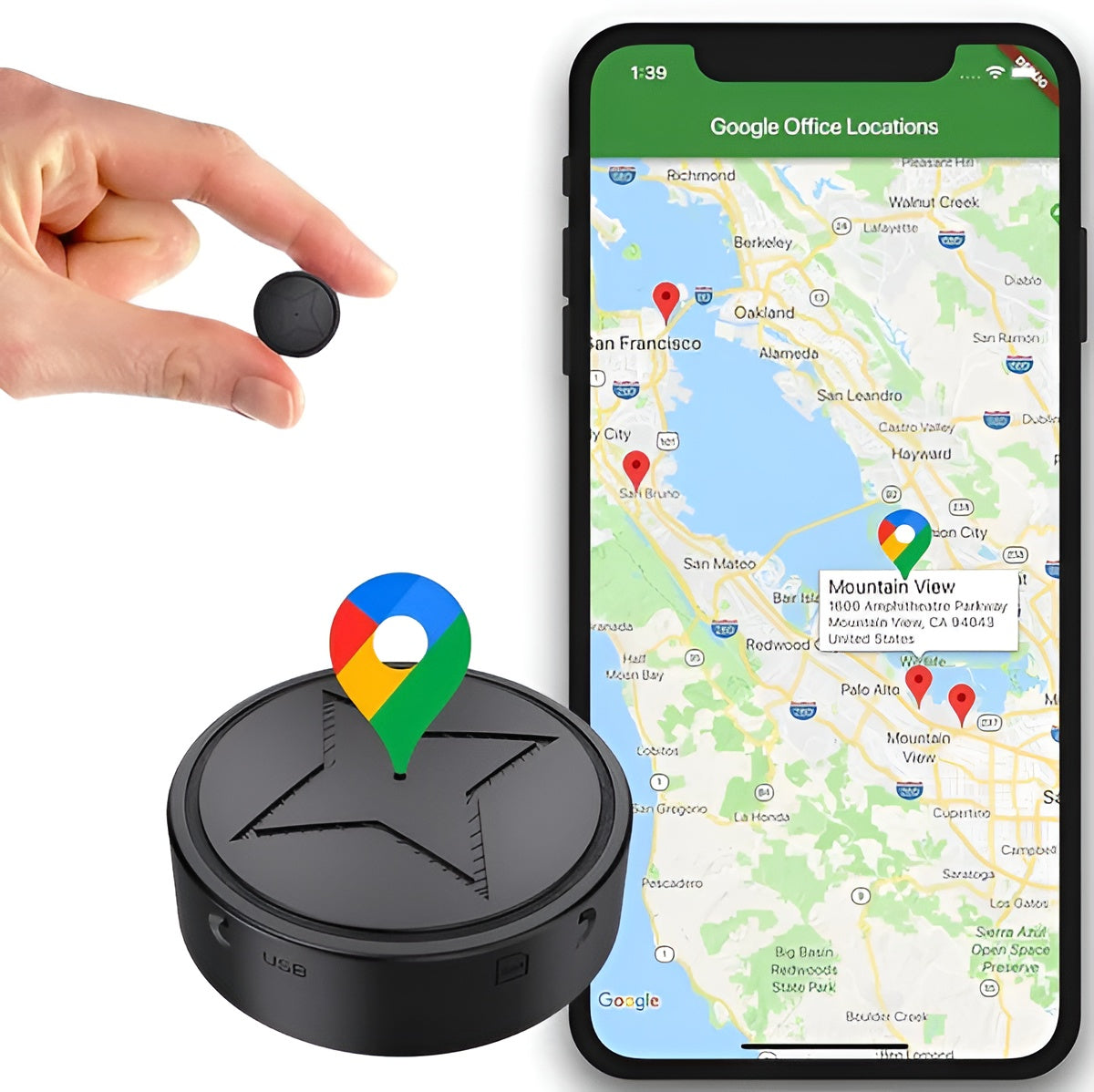 TrackMate - Magnetische mini GPS tracker | 50% KORTING