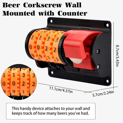 Flesopener, bieropener muur met teller Precieze nummers voor bars feest keuken