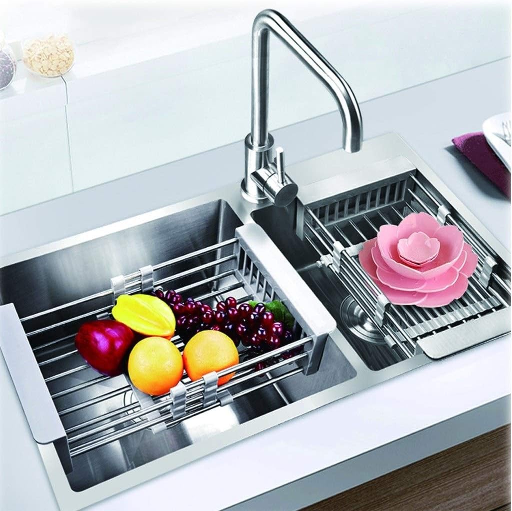 Rechthoekige korf voor roestvrijstalen gootsteen