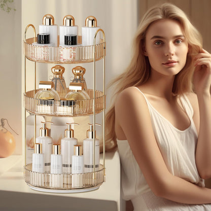 360 graden draaibare make-up organizer, transparante opbergruimte met hoge capaciteit