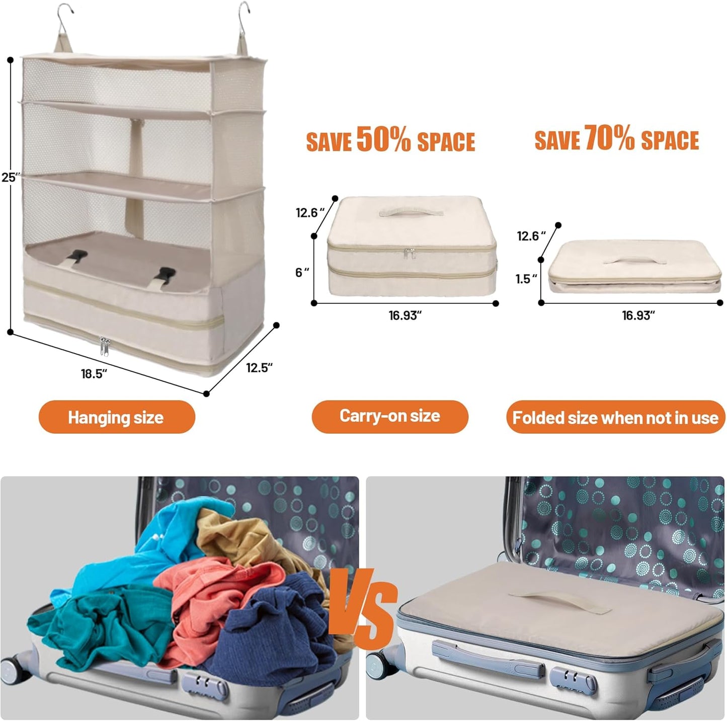 Draagbare hangende reisschappen