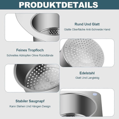 SinkMate™ – RVS afdruiprek met haak voor uw gootsteen