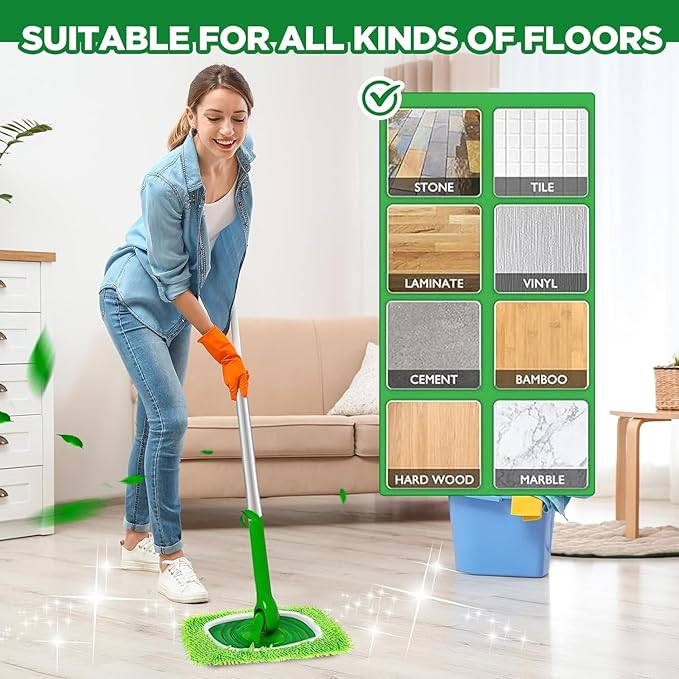 MopLux - 4 GRATUS herbruikbare navulpads voor dweilen | 50% KORTING