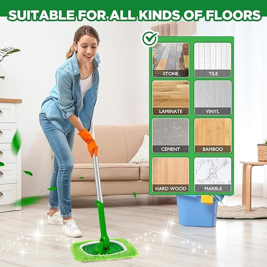 MopLux - 4 GRATUS herbruikbare navulpads voor dweilen | 50% KORTING