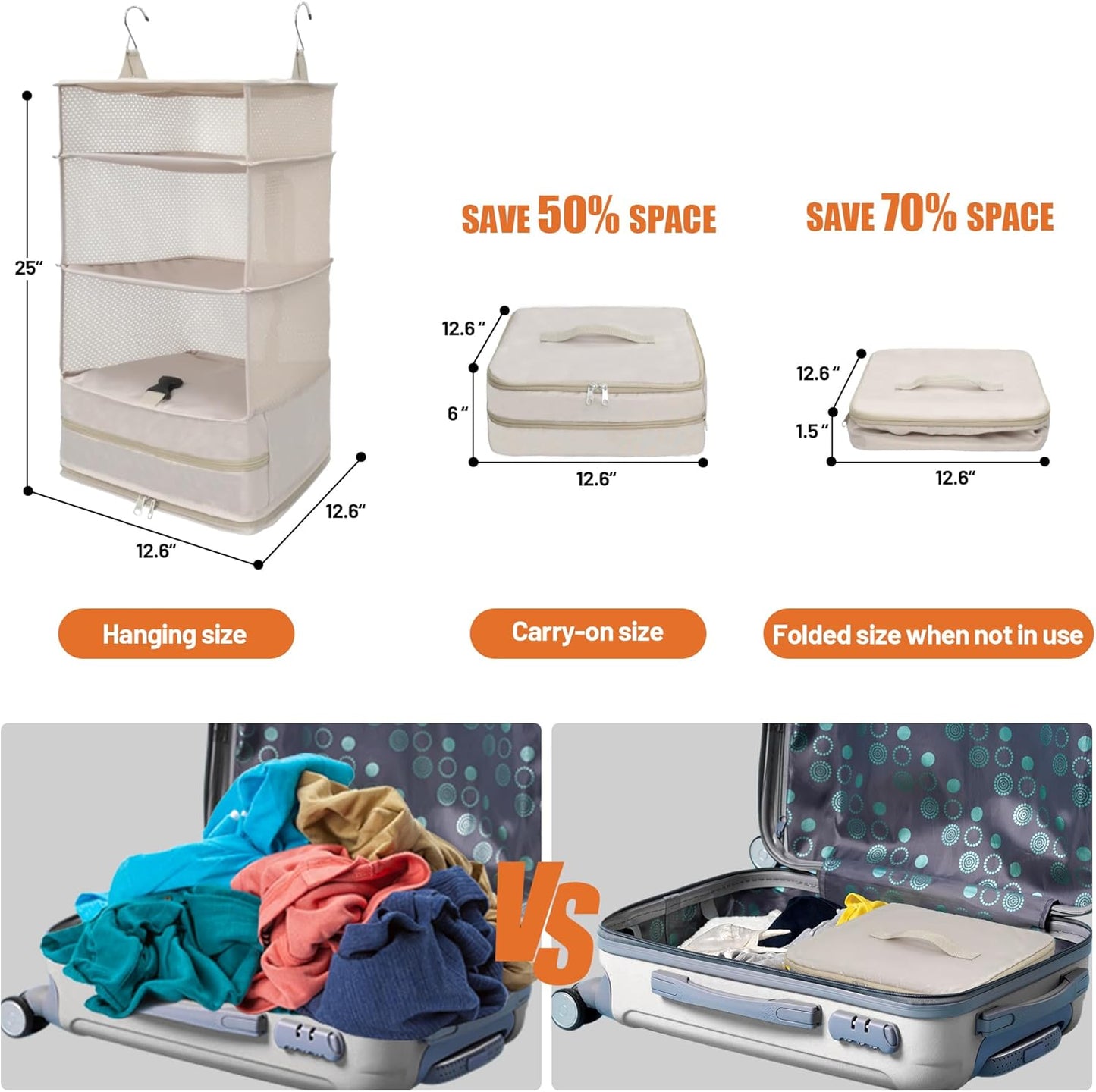 Draagbare hangende reisschappen