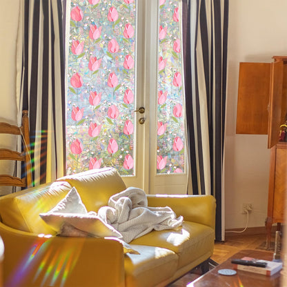 UV-beschermende regenboogglasstickers voor privacy in huis